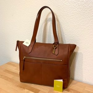 NWT Fossil Fiona Leather Tote Bag